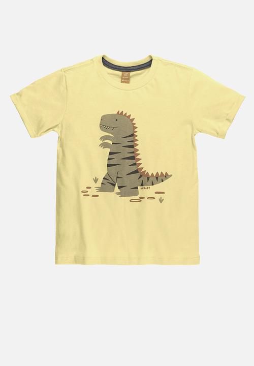 UP Baby - Tee and sweat bermuda - yellow & grey
