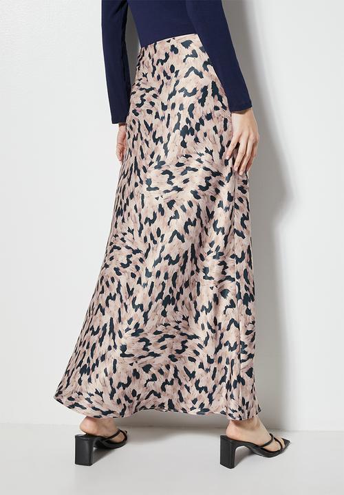 VELVET - Printed midaxi slip skirt - multi 