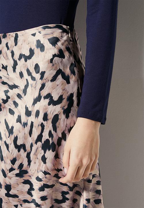 VELVET - Printed midaxi slip skirt - multi 