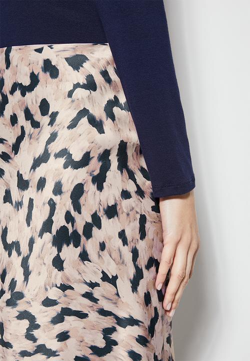 VELVET - Printed midaxi slip skirt - multi 