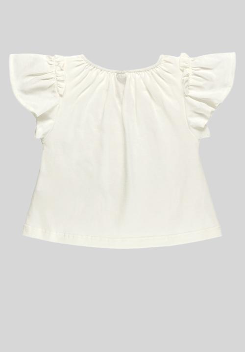 UP Baby - Blouse and linen shorts - off white