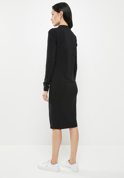 POLO - Women long sleeve sport dress - black