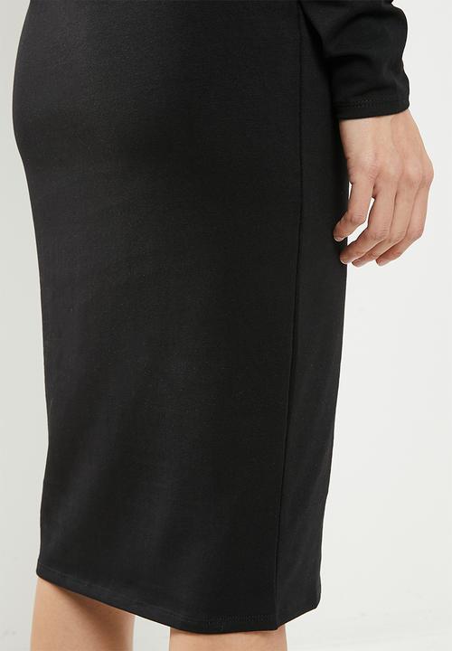 POLO - Women long sleeve sport dress - black
