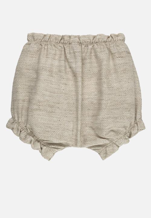 UP Baby - Blouse and linen shorts - blue & beige