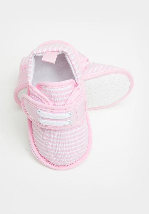 Pop Candy - Girls stripe booties - pink