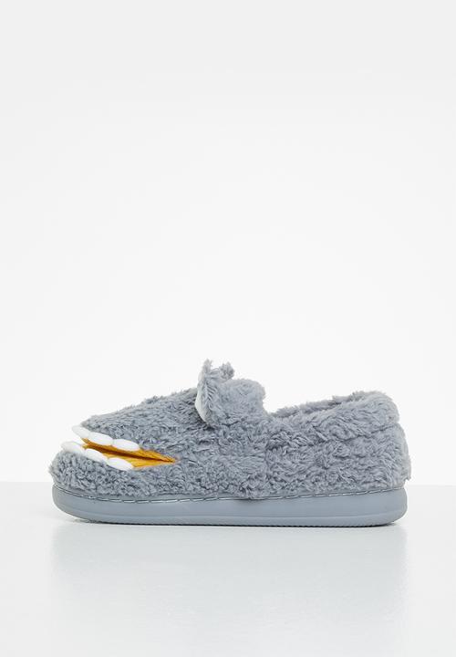 Pop Candy - Dino slipper - grey 