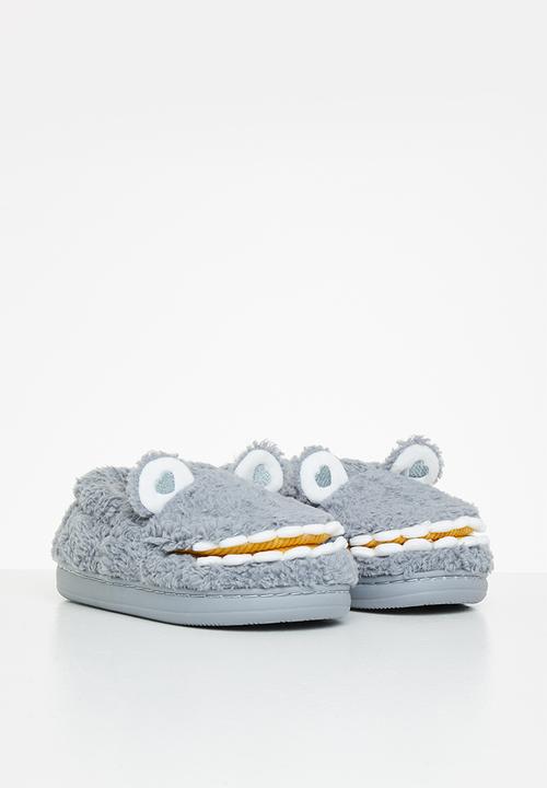 Pop Candy - Dino slipper - grey 