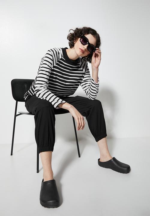 Superbalist - Striped easy fit tee - black & white