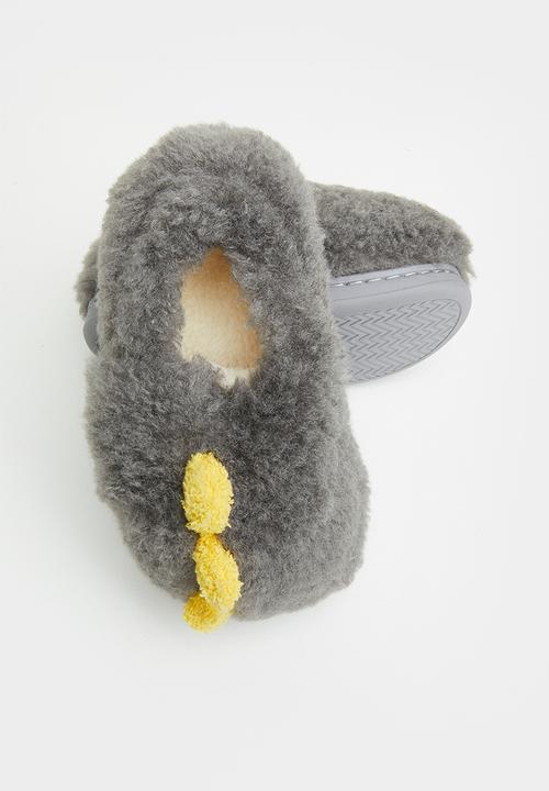 Pop Candy - Dino slipper - grey