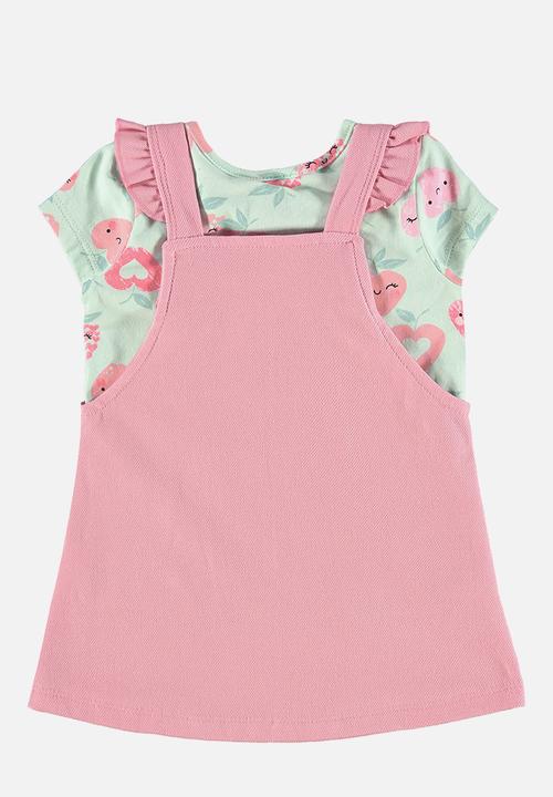 Quimby - Pinafore dress and blouse - light green