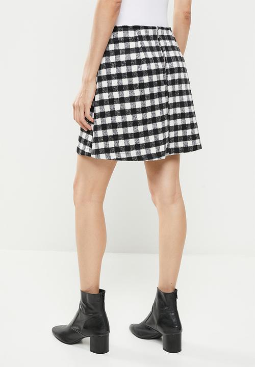 Me&B - Check mini skirt - black & white