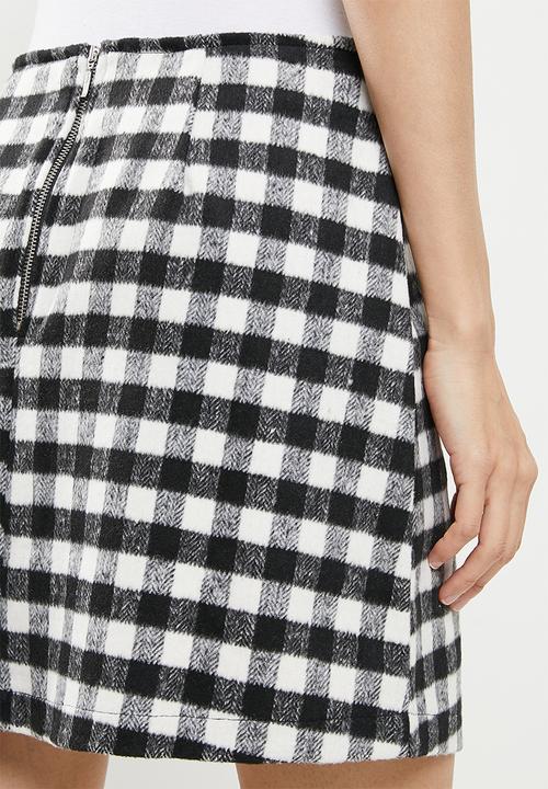 Me&B - Check mini skirt - black & white
