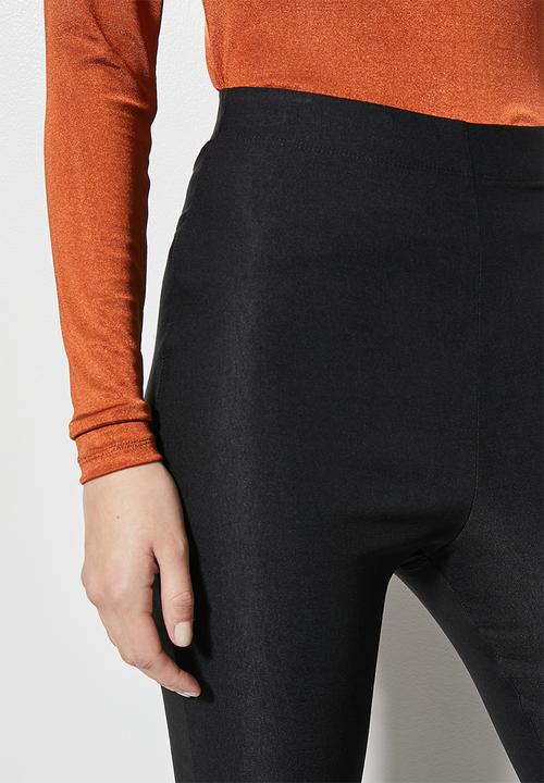 VELVET - Formal pull on kickflare pant - black