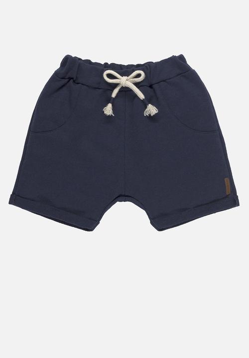 UP Baby - Bodysuit, bib and sweat bermuda - off white & navy