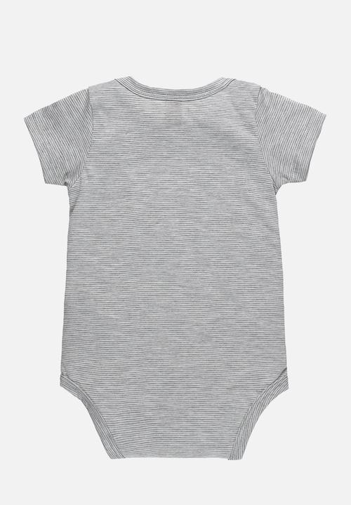UP Baby - Overall and bodysuit set - grey
