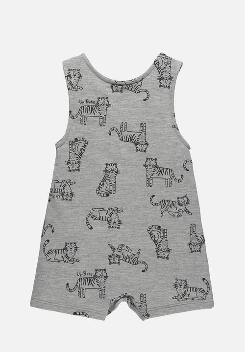 UP Baby - Overall and bodysuit set - grey