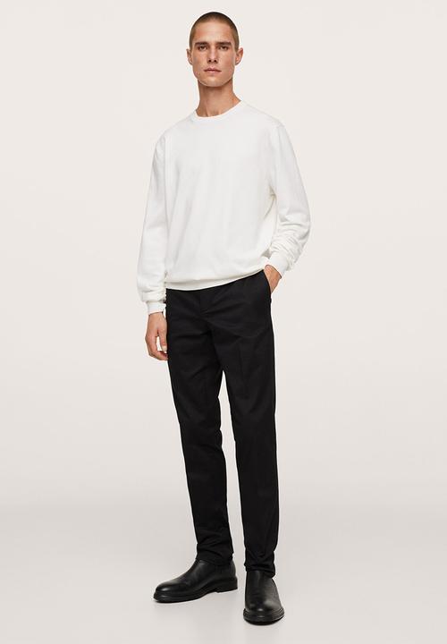 MANGO - Ten crew sweatshirt - white