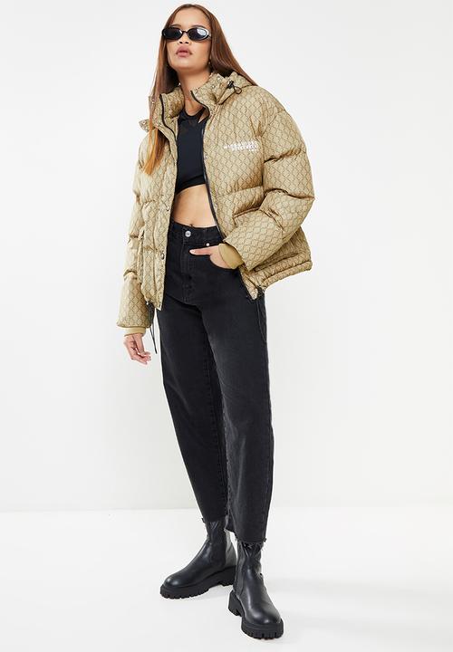 Missguided - Msgd chain print puffer - stone