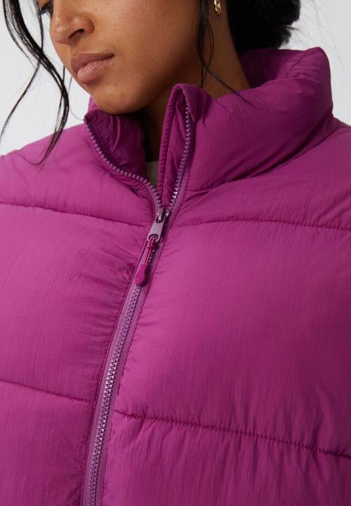 Cotton On - Curve active recycled mother puffer vest - deep orchid