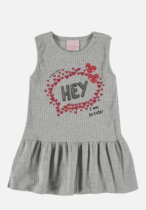 Quimby - Ribbed dress - grey