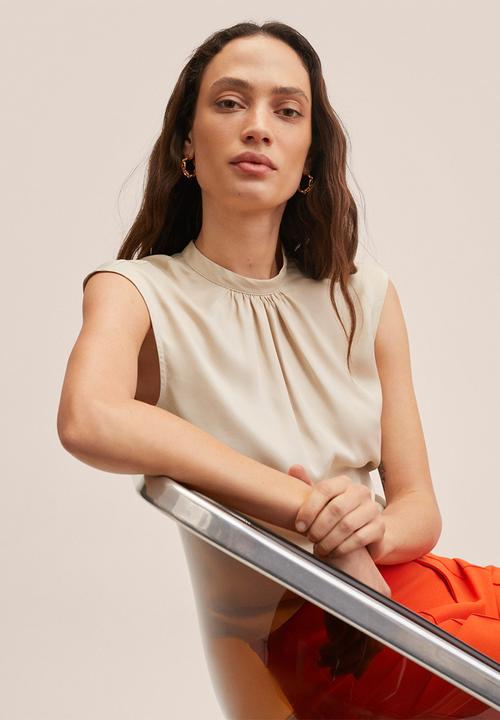 MANGO - Blouse natalie - stone