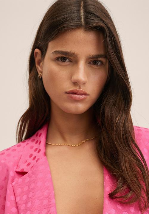 MANGO - Blazer topete - bright pink