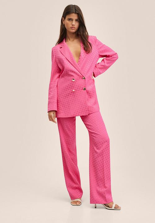 MANGO - Blazer topete - bright pink