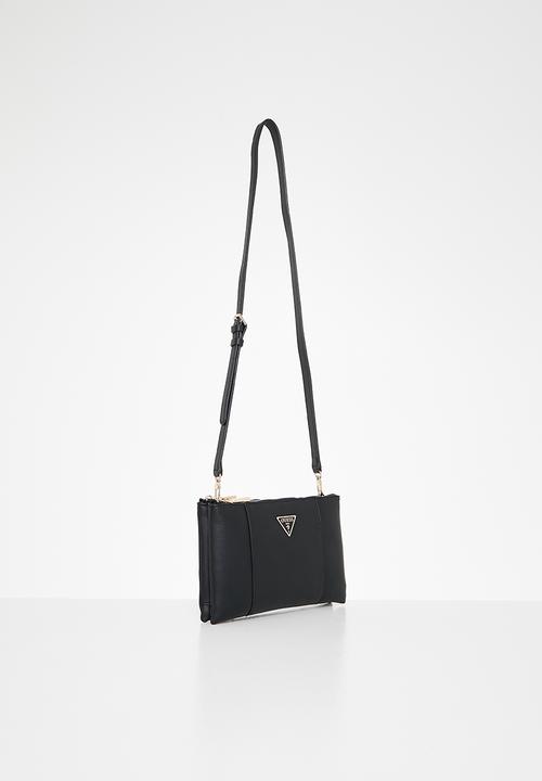 GUESS - Noelle dbl zip crossbody - black