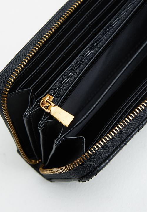 GUESS - Triana slg large zip around - black
