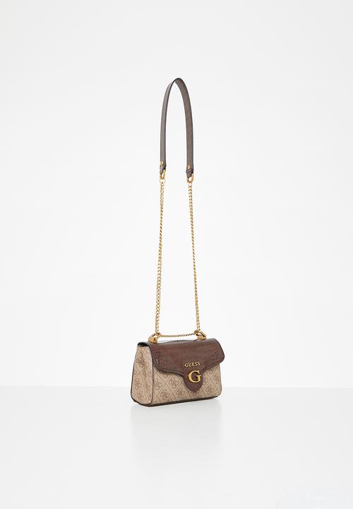 GUESS - Rossana mini crossbody flap - latte 