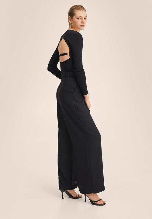 MANGO - Trousers smart - black