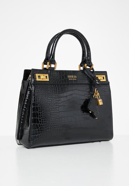 GUESS - Katey croc mini satchel - black