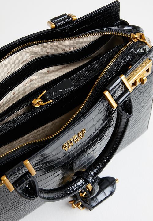 GUESS - Katey croc mini satchel - black