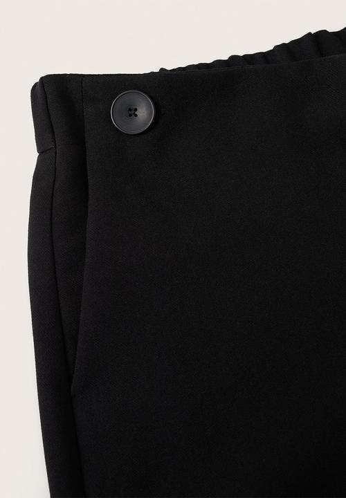 MANGO - Trousers dorito - black