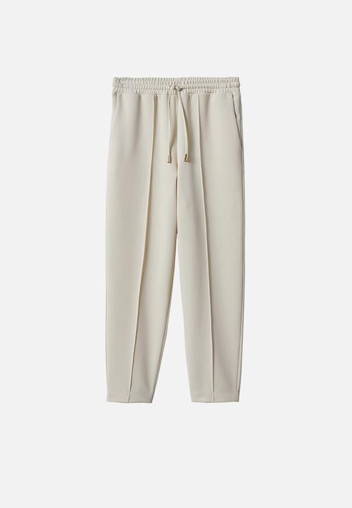 MANGO - Trousers florida2 - light beige