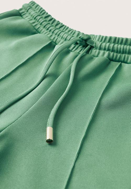 MANGO - Trousers florida2 - green