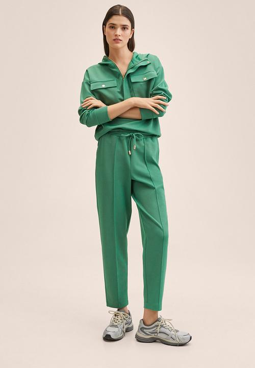 MANGO - Trousers florida2 - green