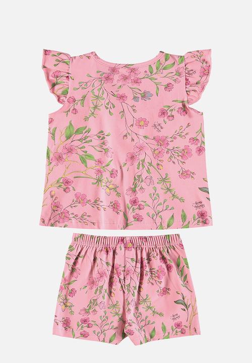 Quimby - Jersey blouse and shorts - pink