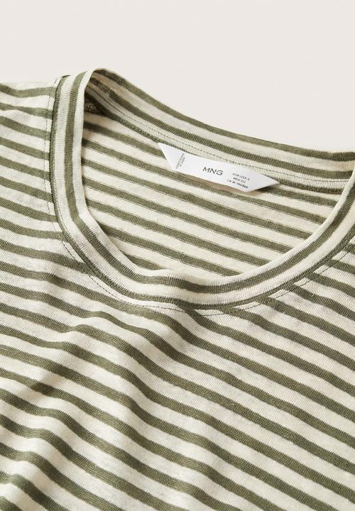 MANGO - T-shirt lisino - light beige