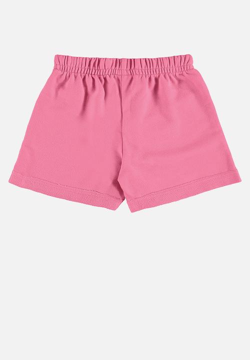 Bee Loop - Crop top and sweatshorts - grey & pink