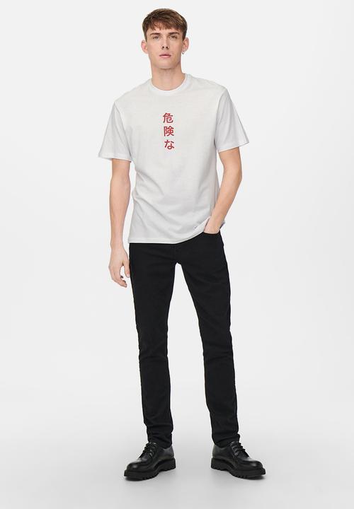 Only & Sons - Onslung reg short sleeve tee - white
