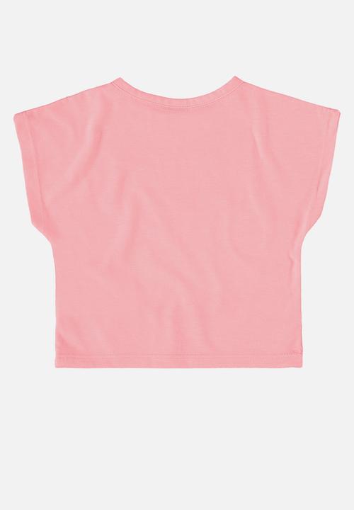 Bee Loop - Crop top and sweatshorts - pink & navy