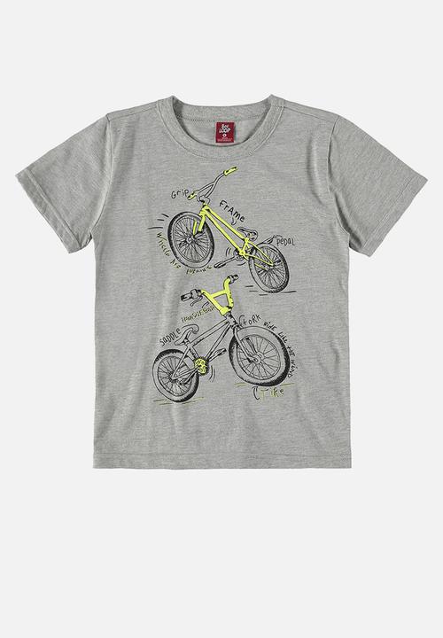Bee Loop - Tee and sweat bermuda - grey & navy