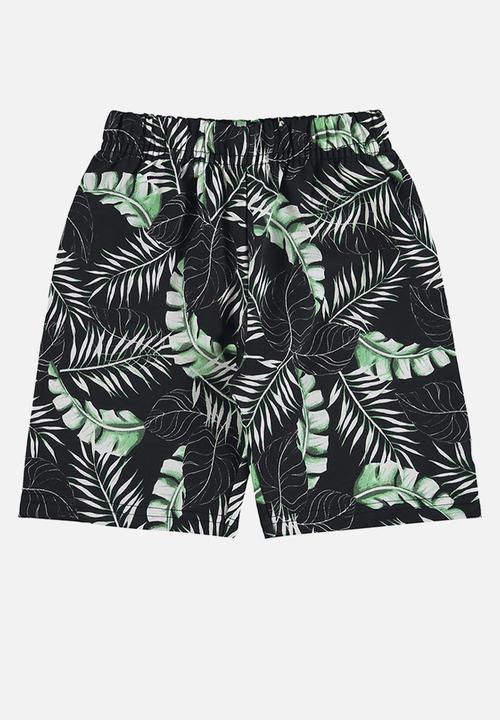Bee Loop - Tee and sweat bermuda - grey & green