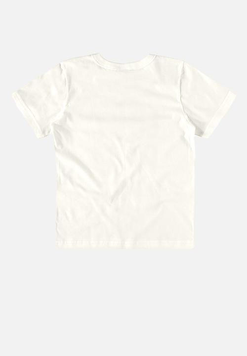 Bee Loop - Tee and sweat bermuda - off white & green