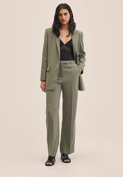 MANGO - Trousers paula - khaki