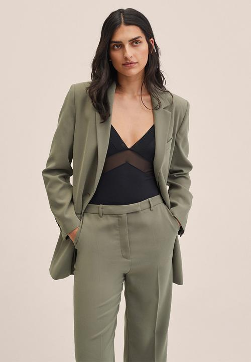 MANGO - Trousers paula - khaki