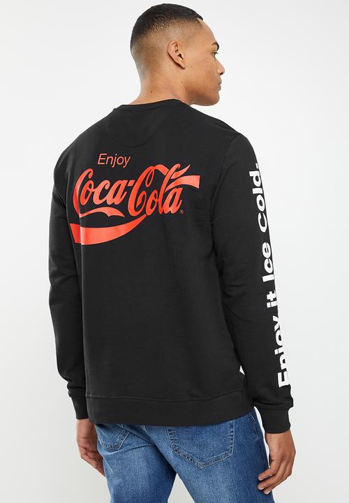 Only & Sons - Onscocacola regular crew neck sweater - black