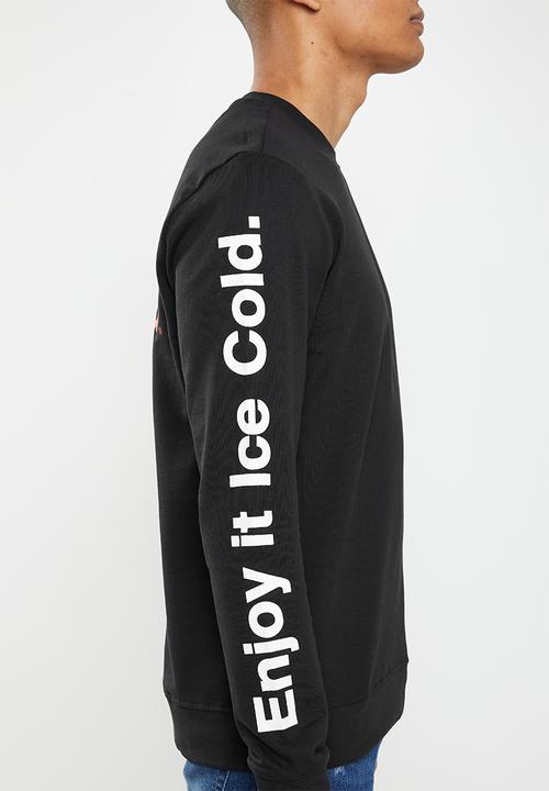 Only & Sons - Onscocacola regular crew neck sweater - black