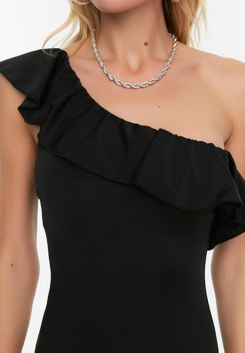 Trendyol - Ruffle detailed swimsuit - black
